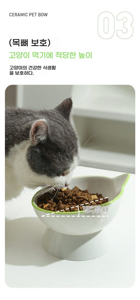 [NEW신상][무료배송] 런롱펫 2구 도자기 식기 세트 7번째