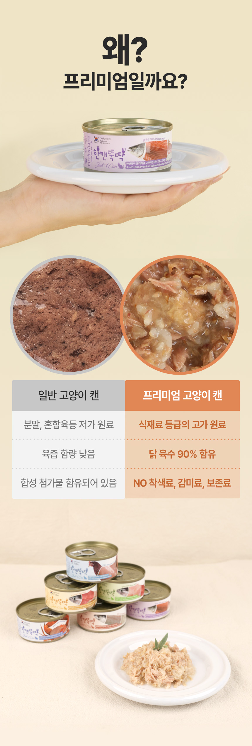 [무료배송][24개] 펫토리아 한캔뚝딱 프리미엄 영양 간식 닭고기 참치 고양이 캔 콤보 2종 85g (치킨/씨푸드) 12번째