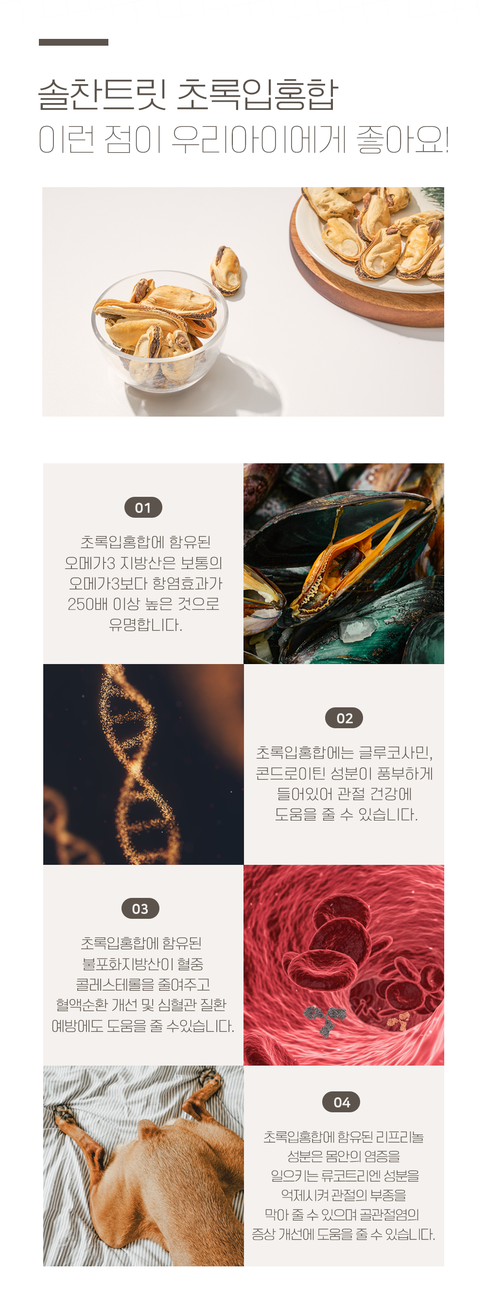 [무료배송] 온날 솔찬트릿 동결건조 초록입홍합 80g 10번째