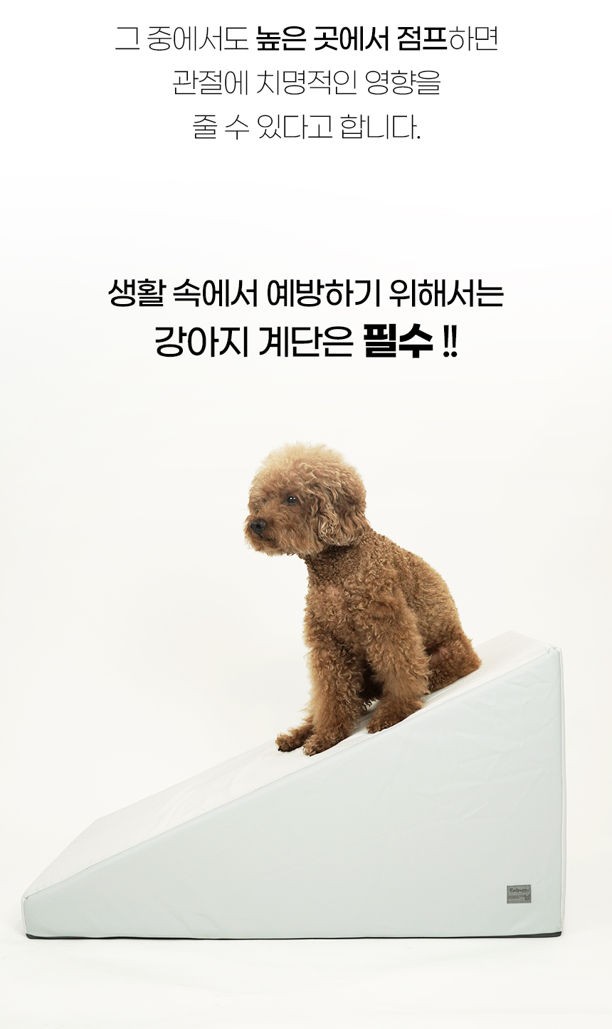 [NEW신상][무료배송] 개과천선 독 이드 슬라이드 펫스텝 계단 (아이보리/실버 그레이) 6번째