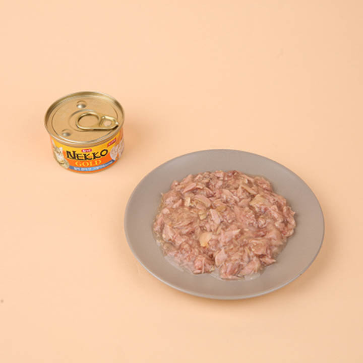 NEKKO 캣 골드 참치&연어 인 그레이비 캔 85g 3번