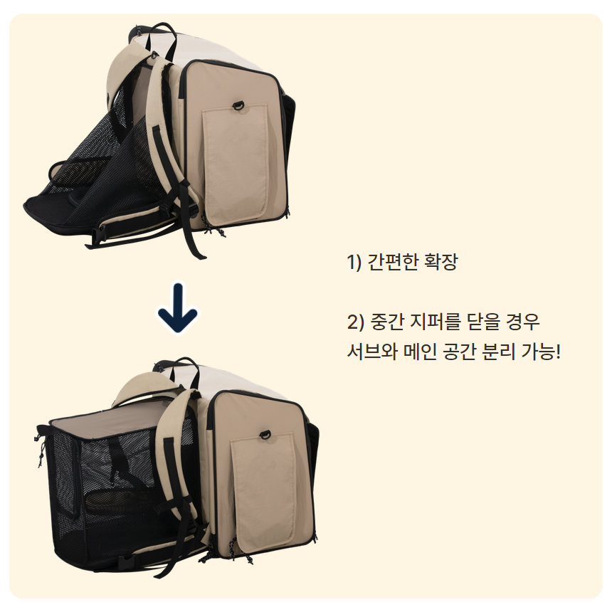 [NEW신상][무료배송] 프레이즈펫 멀티 텐트백 확장형 이동장 13번째
