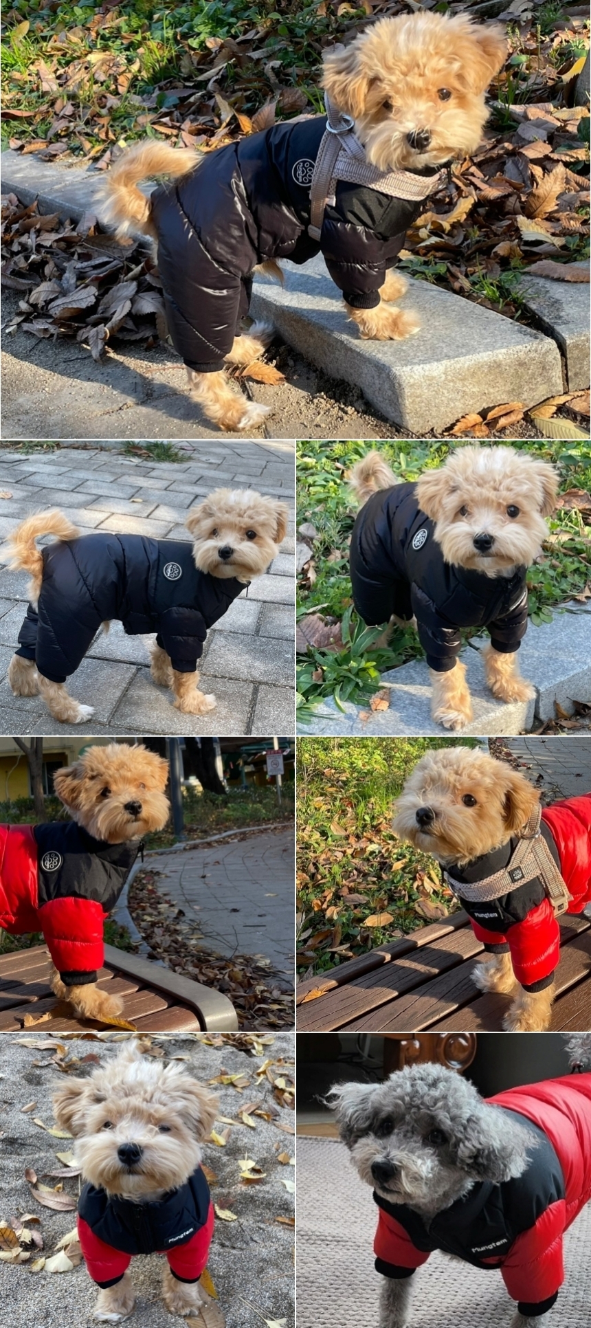 [무료배송] 멍템 올인원 히트패딩 레드/블랙 S-4XL 3번째