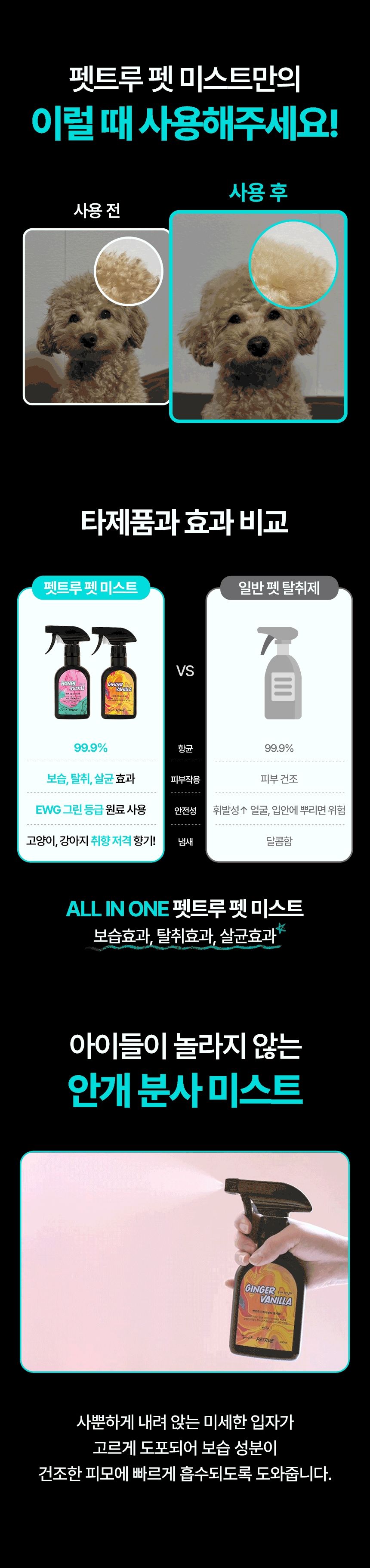 [무료배송] 펫트루 독 미스트 진저바닐라 앤 러브 200ml 13번째