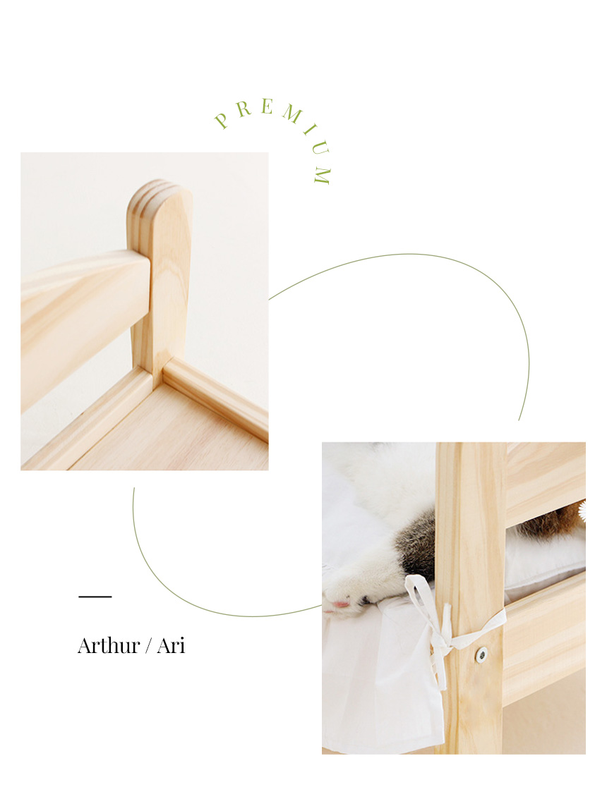 [무료배송] 아서아리 고양이 원목 DIY 침대 하우스 17번째