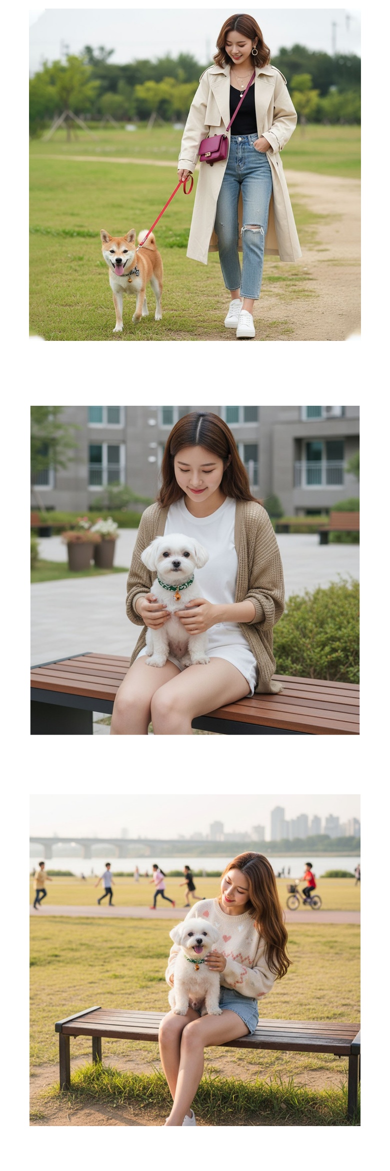 [무료배송] 예보들 시바견 방울목걸이 그린/레드/블랙 3번째