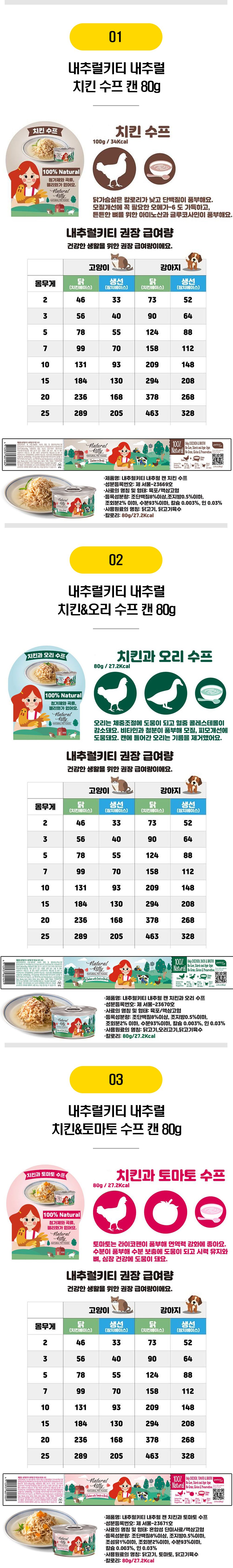  내추럴키티 간식캔&통살 간식 13종 [모음] 2번째