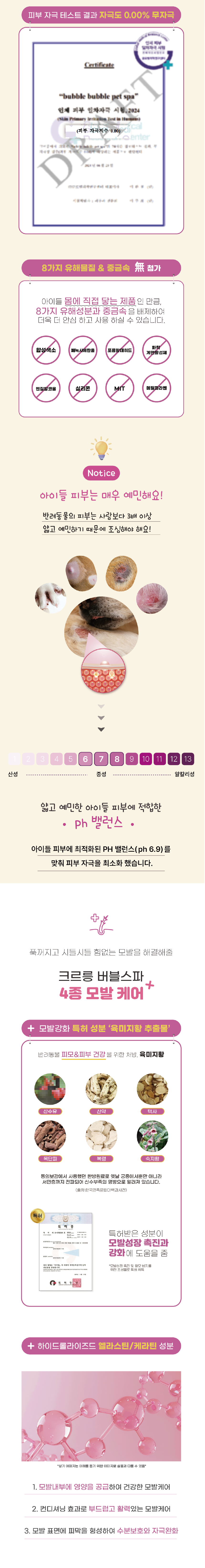 [NEW신상][무료배송] 크르릉 스파&샴푸 올인원 펫 버블스파 400g (로즈/포레스트) 5번째