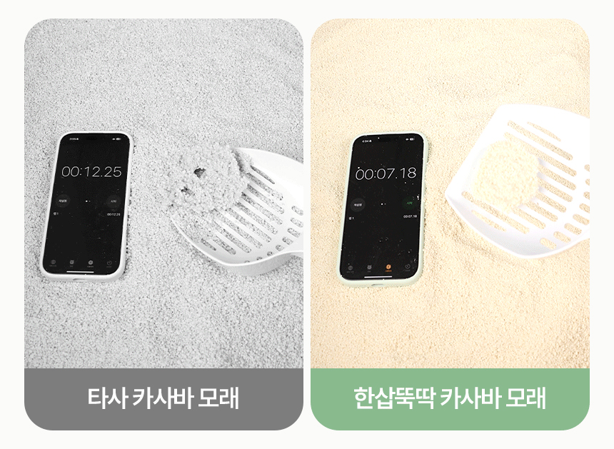 [NEW신상][무료배송] 한삽뚝딱 카사바 고양이 모래 무향 3.2kg 12번째