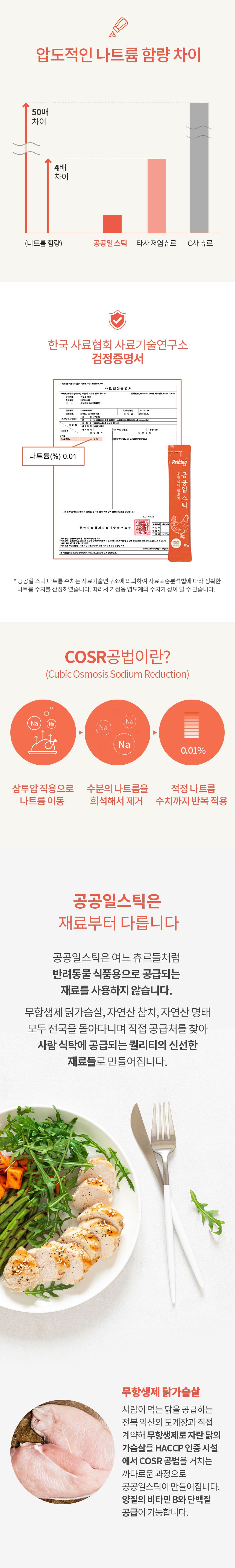 펫띵 공공일스틱 무항생제 닭고기 10g*7p 2번째