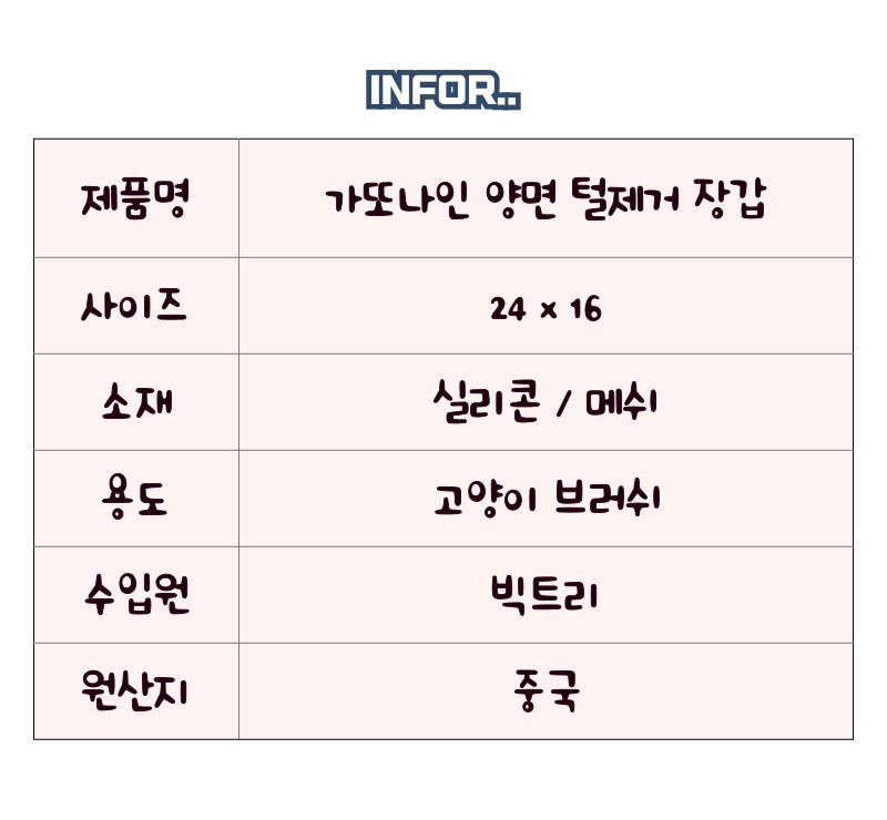 [무료배송] 가또나인 양면 털제거 장갑 마사지 브러쉬 13번째