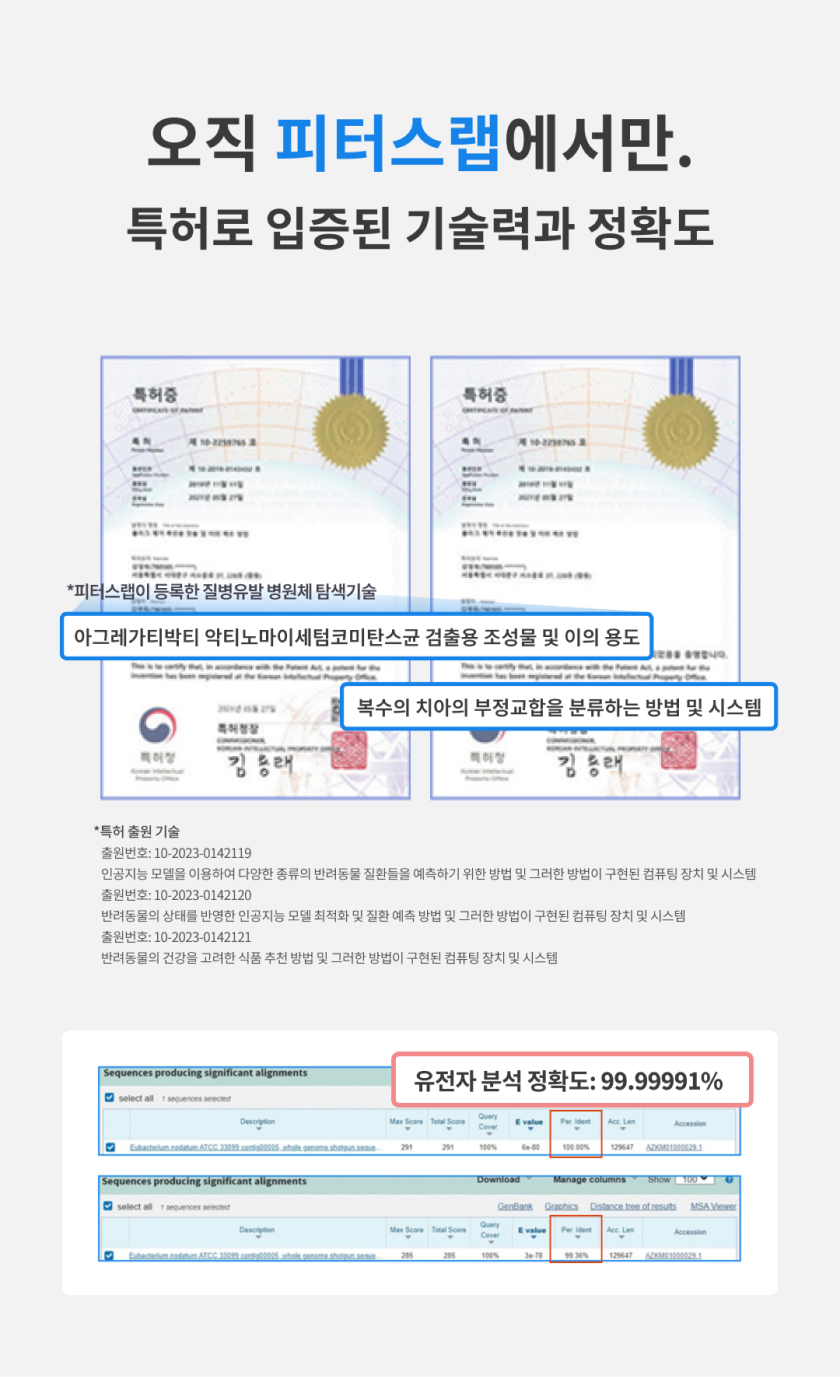 [무료배송] 피터스랩 독 유전자검사 질병위험 건강검진키트 8번째