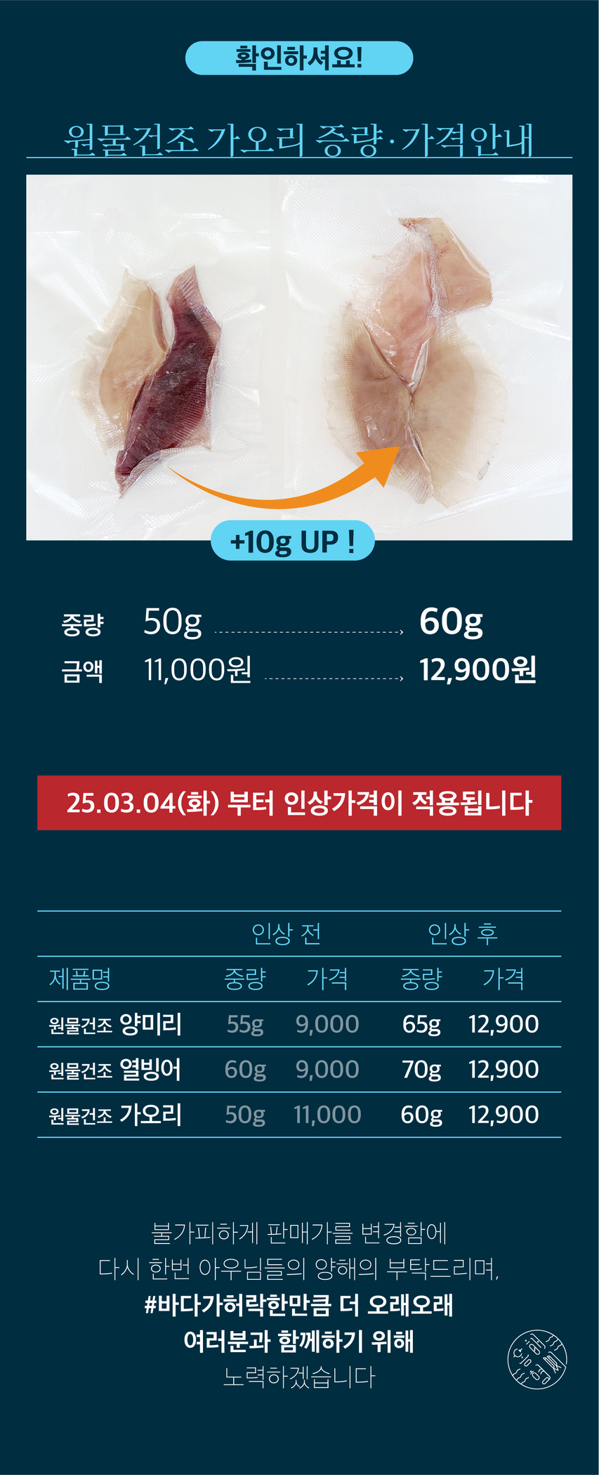 [무료배송] 동해형씨 원물건조 가오리 60g 1번째