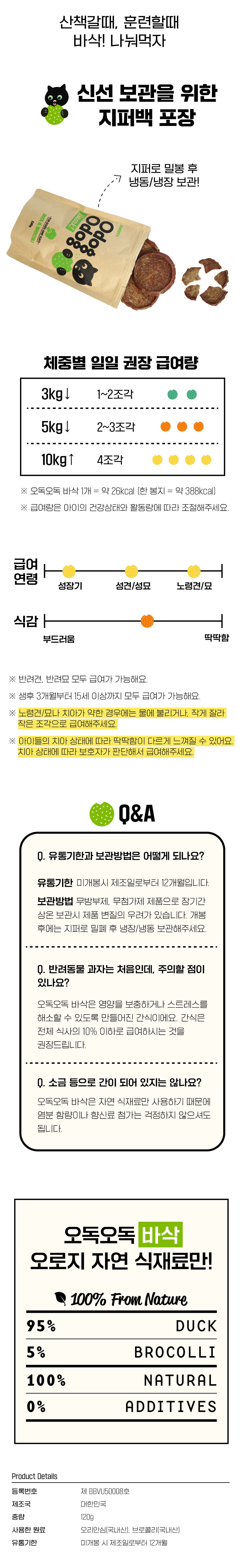 [무료배송] 스위피 독 오독오독 바삭 덕&브로콜리 120g 3번째