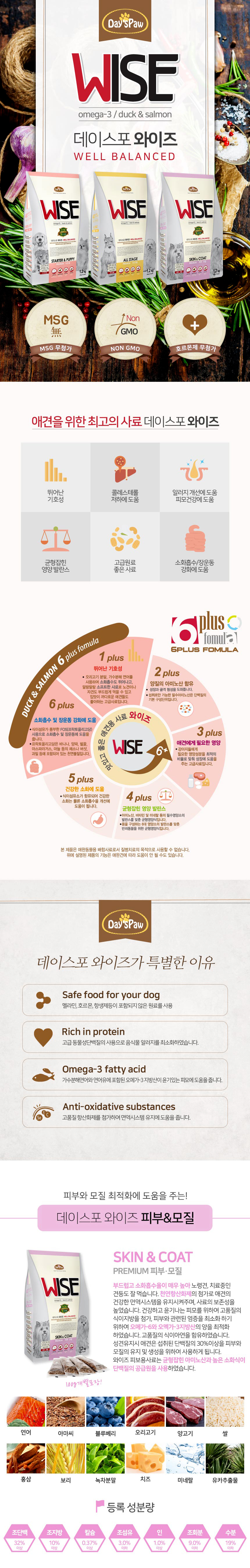 [NEW신상][무료배송] 데이스포 독 와이즈 스킨앤코트 1.2kg 1번째