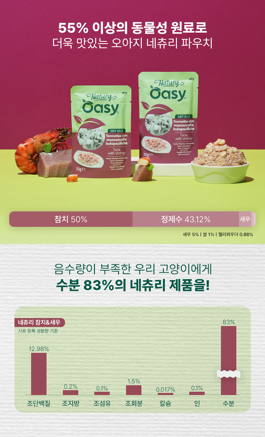 [체험단] 오아지 캣 네츄리 참치&새우 70g 5번째