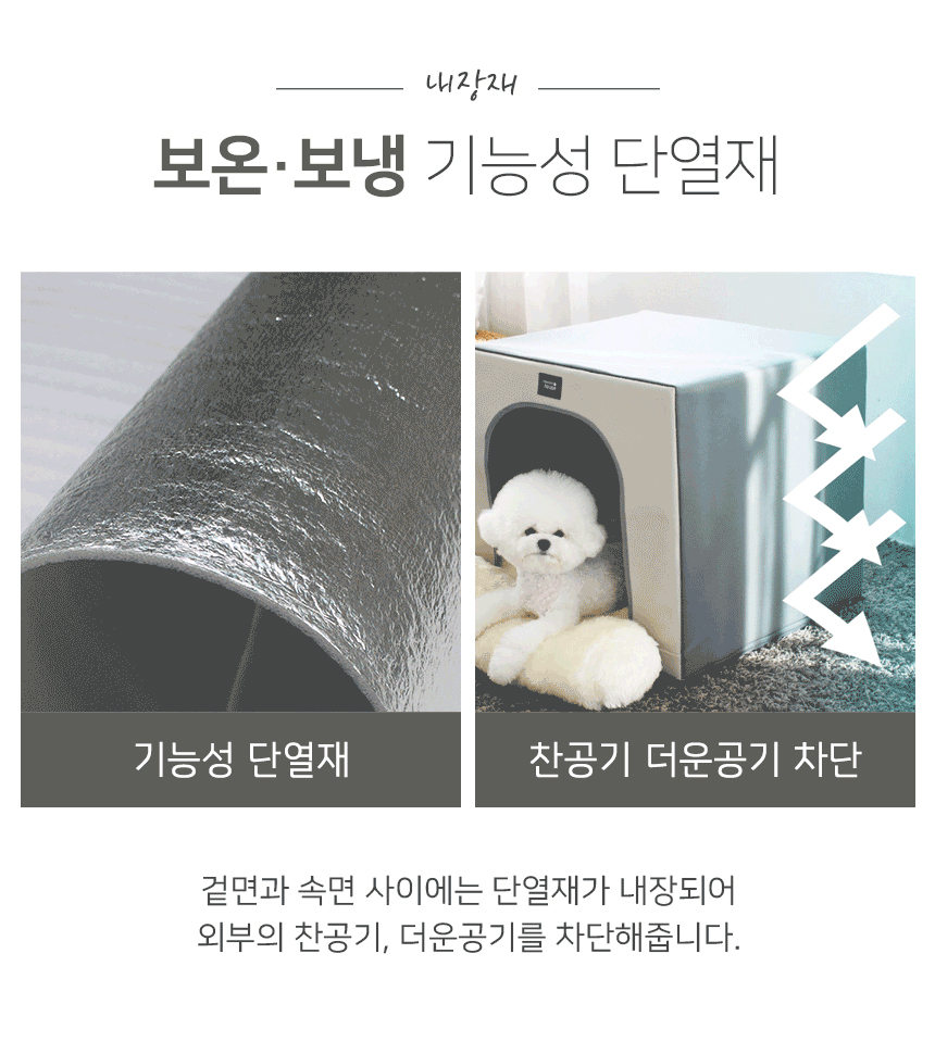 [무료배송] 초코펫하우스 에브리데이 하우스 1.0 사계절 그레이/네이비/핑크 9번째