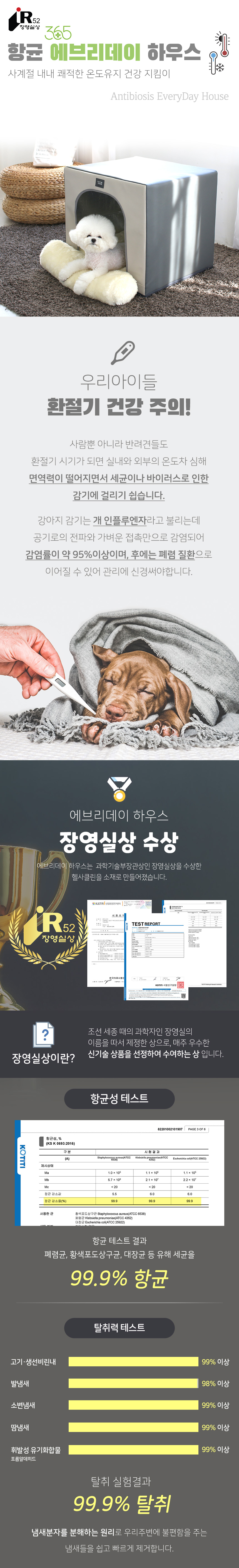 [무료배송] 초코펫하우스 에브리데이 하우스 1.0 사계절 그레이/네이비/핑크 1번째