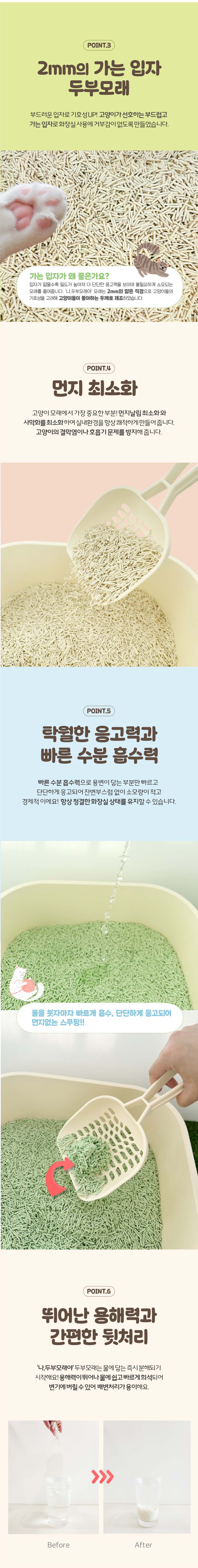 [NEW신상][무료배송][6개] 살찐이 나 두부모래야 녹차향 7L 2번째