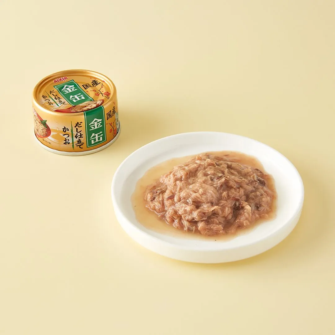 아이시아 캣 금관 진육수 가다랑어 캔 70g