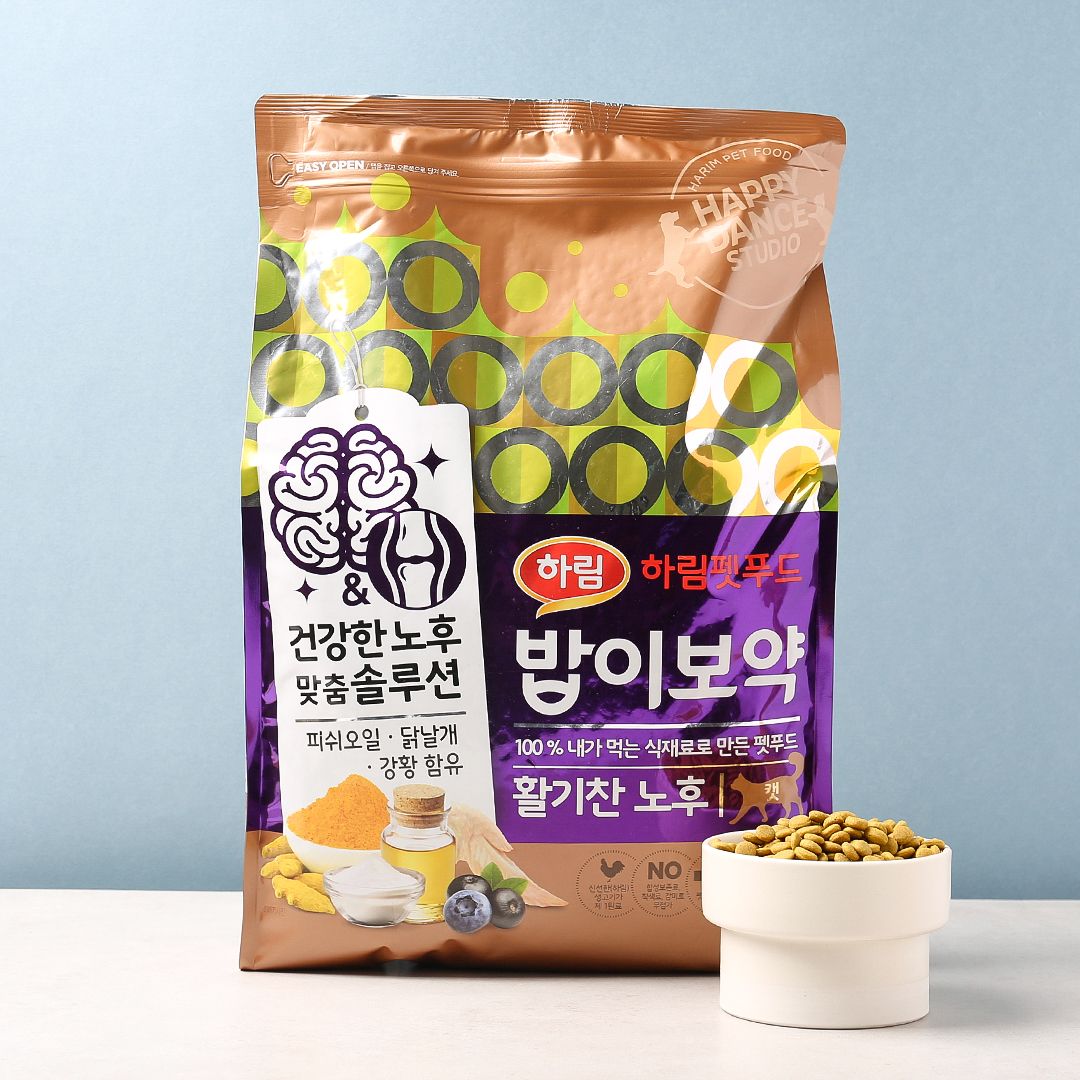 [사료샘플] 밥이보약 캣 활기찬 노후 50g 0번