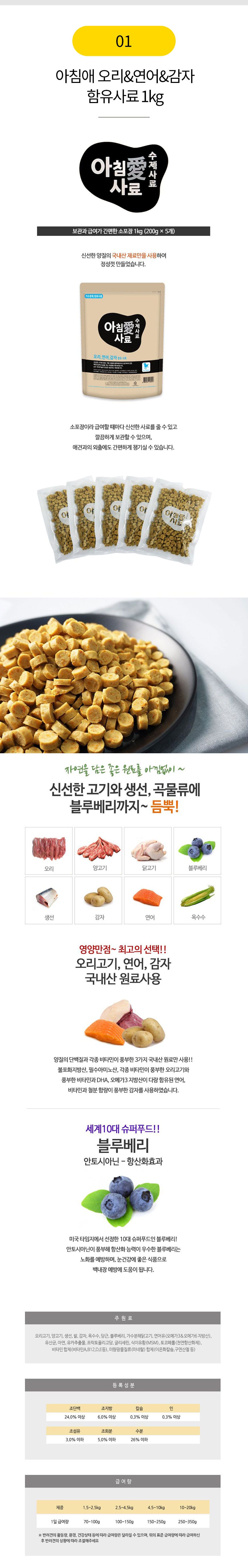 [꿀조합] 아침애 독 수제사료+오리고기버거 100g 2번째