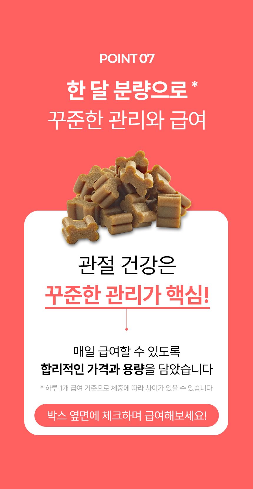 [유통기한임박, 26년6월11일] 펫생각 독 관절 슬개골 관절염 칼슘 영양제 66g 17번째