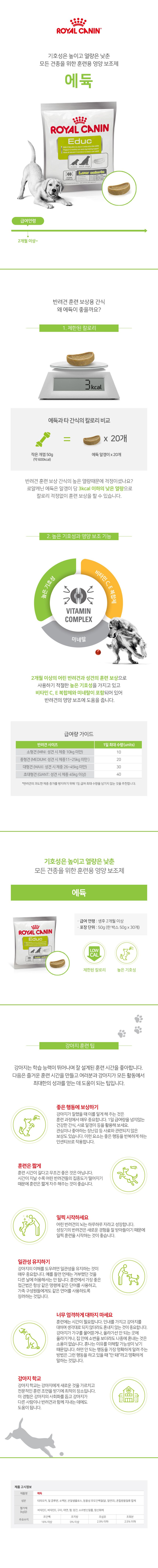 로얄캐닌 독 에듁 50g 영양보조제 1번째