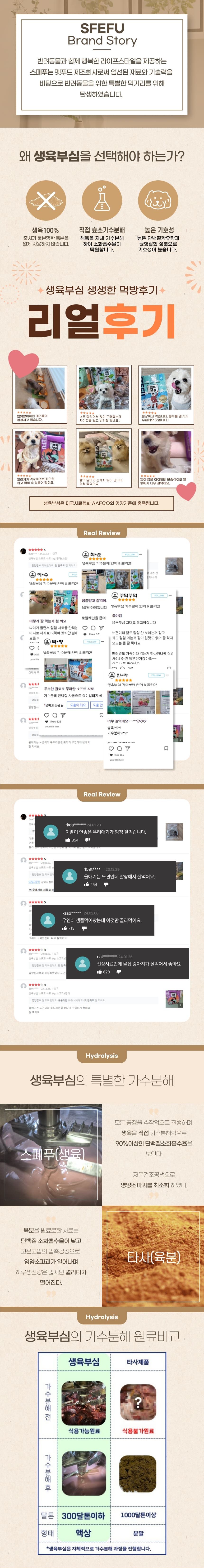 [체험단] [무료배송] 스페푸 독 생육부심 소고기&황태 가수분해사료 1kg 2번째