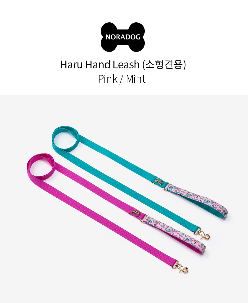 [무료배송] 노라독 하루 베이직 리드줄 민트/핑크 2.0/2.5cm 3번째