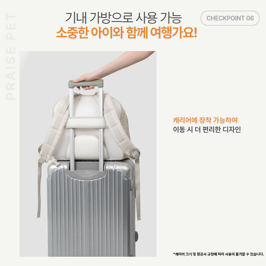[NEW신상][무료배송] 프레이즈펫 머랭 백팩 이동가방 13번째