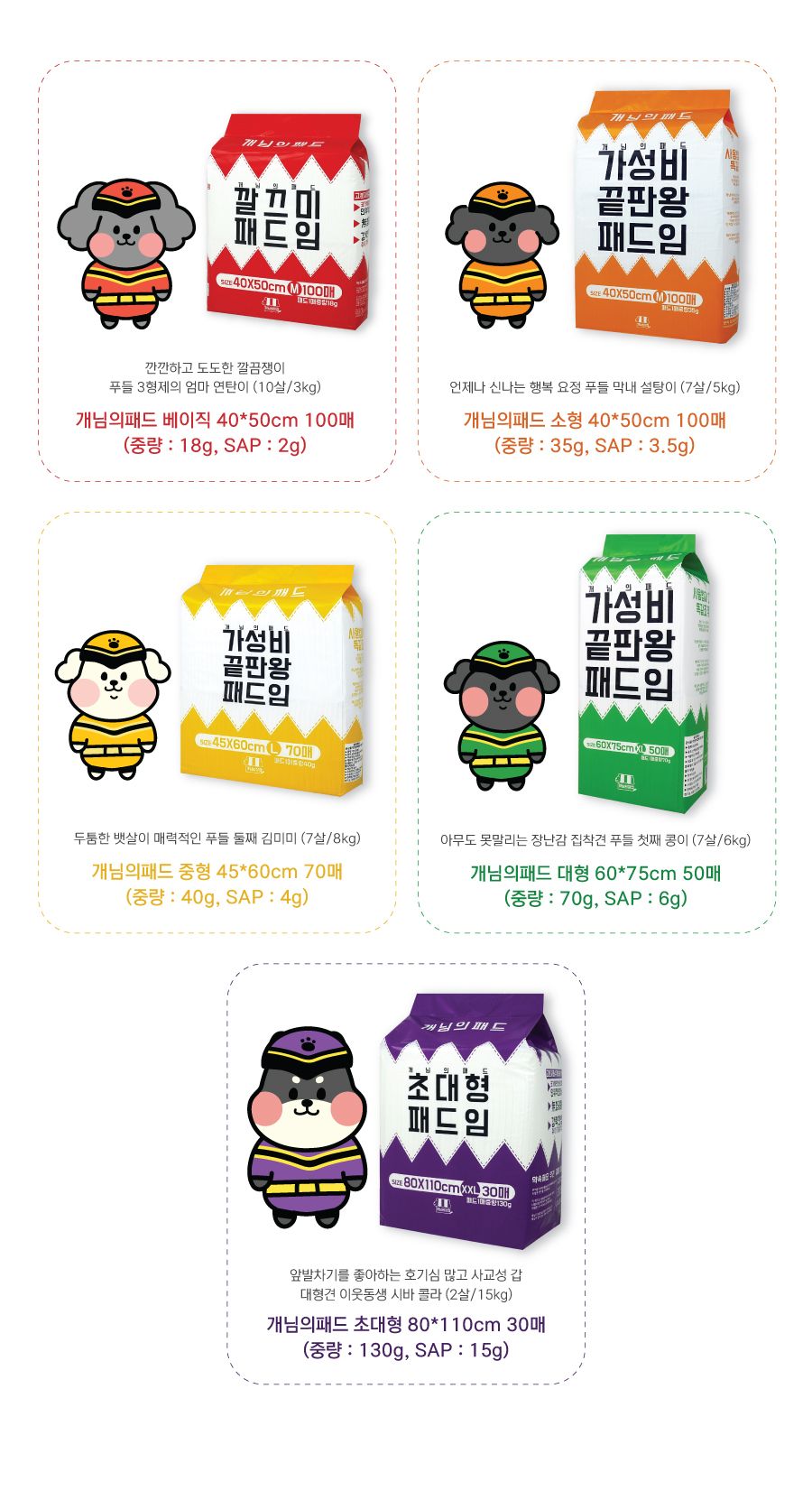 [2개] 개님의 상점 가성비 끝판왕 개님의패드 XL 50매 (60x75cm) 28번째