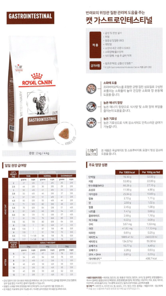 [무료배송] 로얄캐닌 캣 가스트로 인테스티널 4kg 1번째