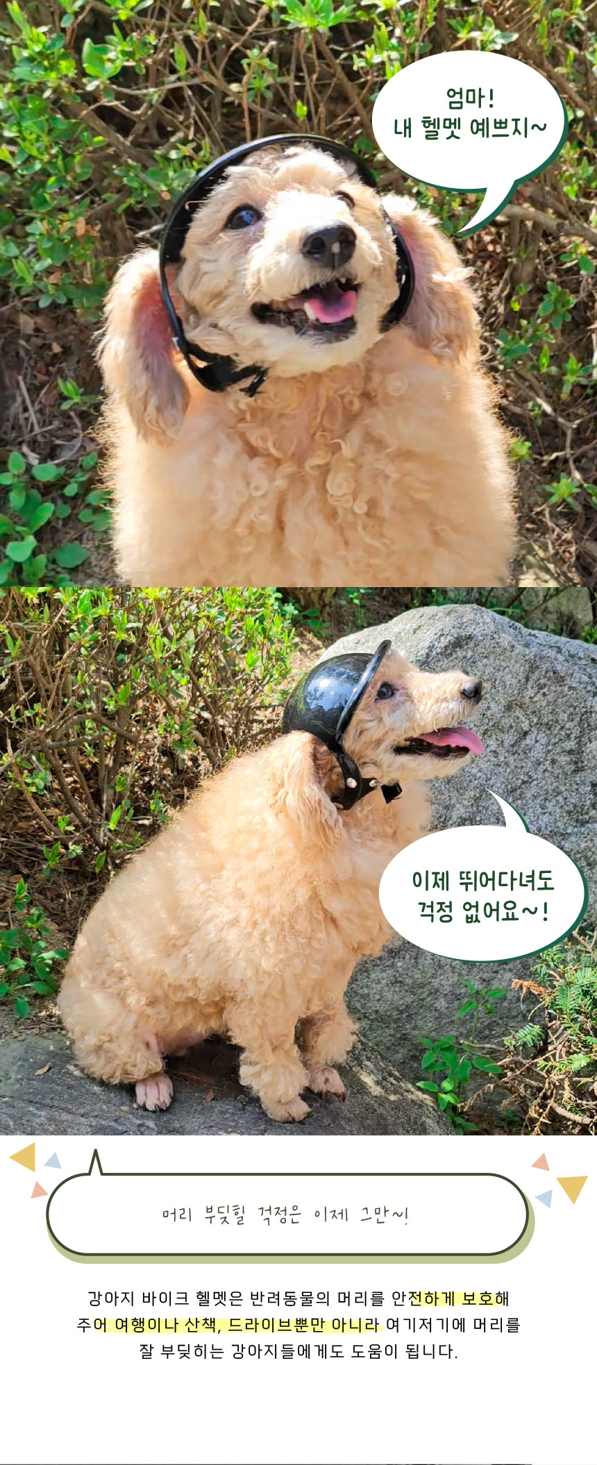[무료배송] 애구애구 강아지 모자 바이크 헬멧 10번째