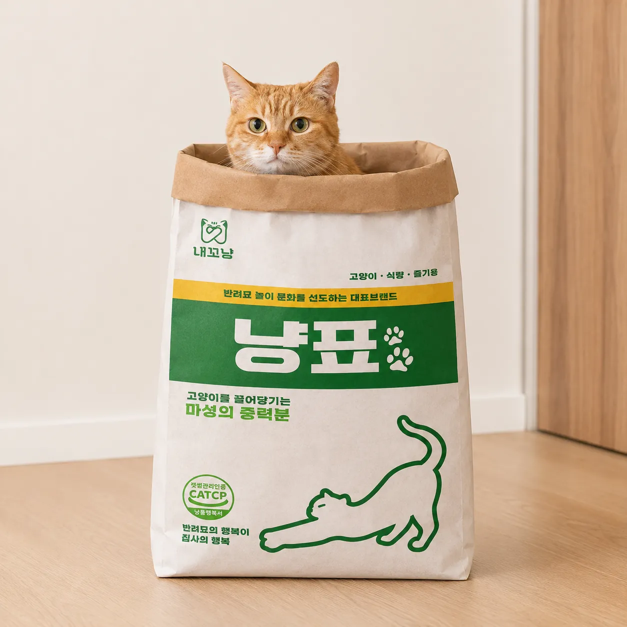 내꼬냥 냥표 냥봉투 바스락 캣터널 대형 숨숨집
