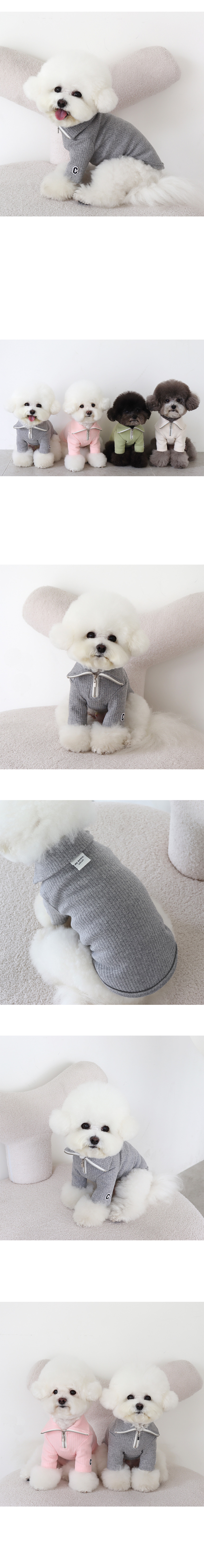 [무료배송] 쉬오트 에센셜 패치 하프집업 그레이 S-2XL 2번째