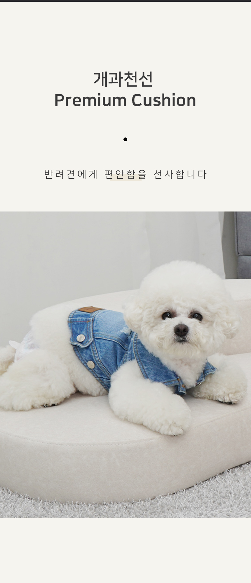 [NEW신상][무료배송] 개과천선 까네우드소파 방석 (오트밀 베이지/다크 그레이/다크 블루/베이지/그레이) 5번째