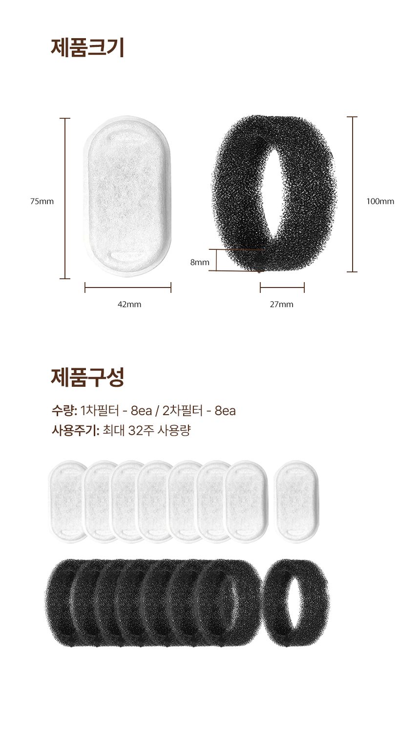 [무료배송] 로제코 스테인리스 급수기 필터 8매입 6번째