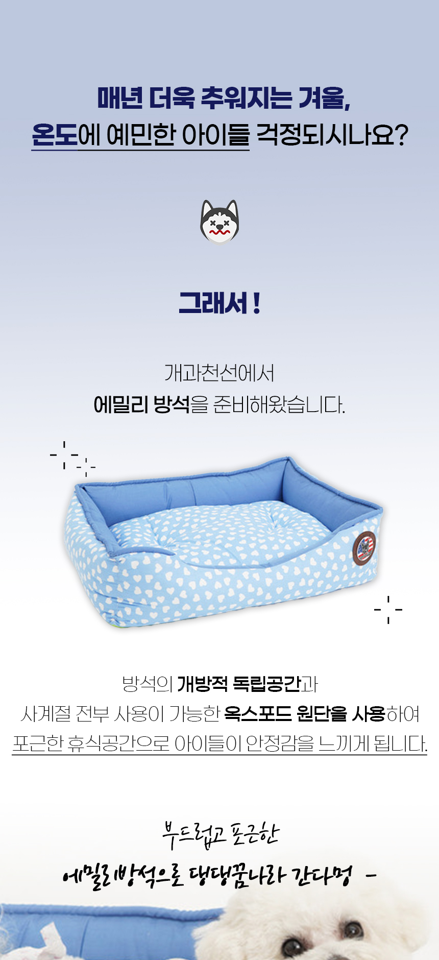 [NEW신상][무료배송] 개과천선 에밀리 방석 (블루/브라운) 2번째