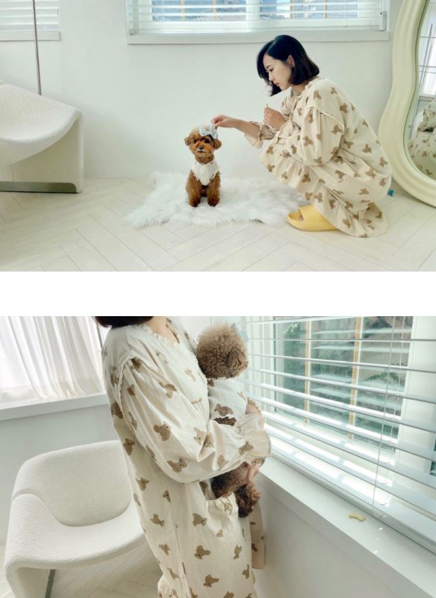 [무료배송] 찰리롤리 카카 곰 강아지 잠옷 레이스 커플룩 S-2XL 17번째
