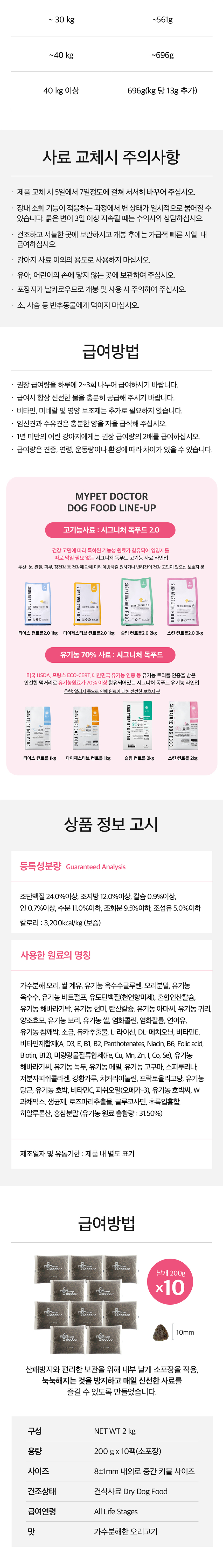 [무료배송] 마이펫닥터 독 시그니처2.0 스킨 컨트롤 2kg 5번째