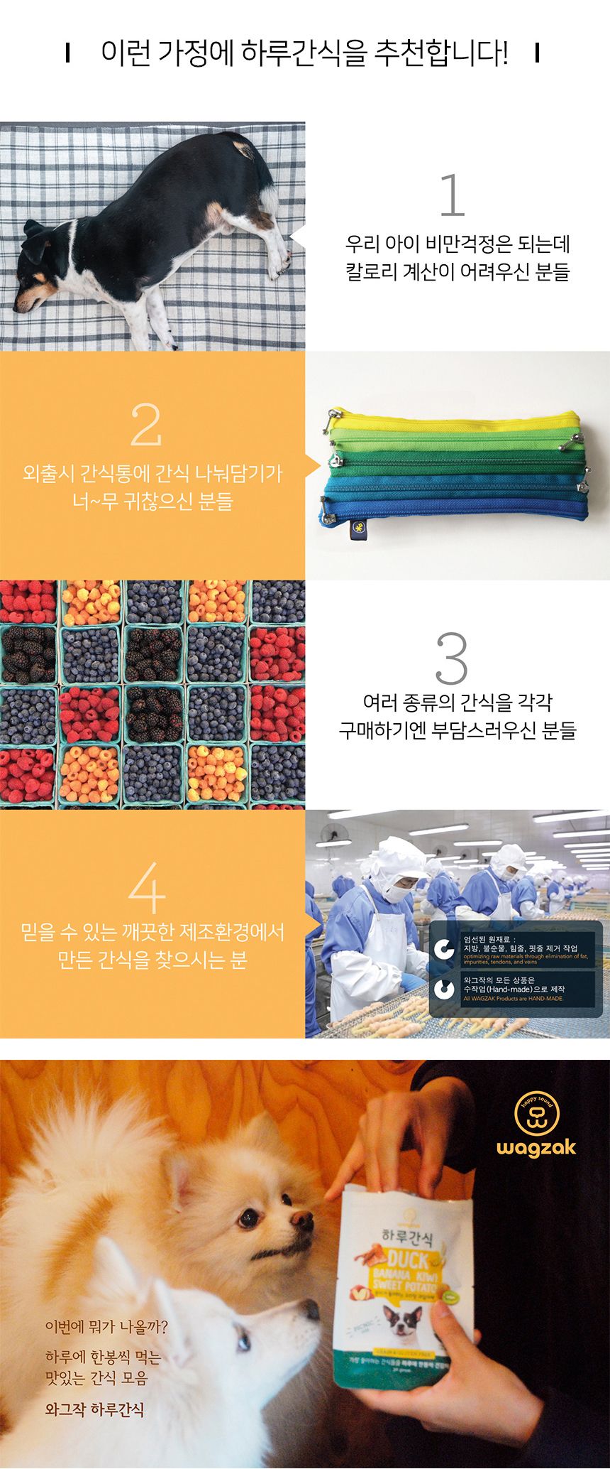 [무료배송] 와그작 하루간식 닭고기/오리/소고기/과일야채 14p 13번째