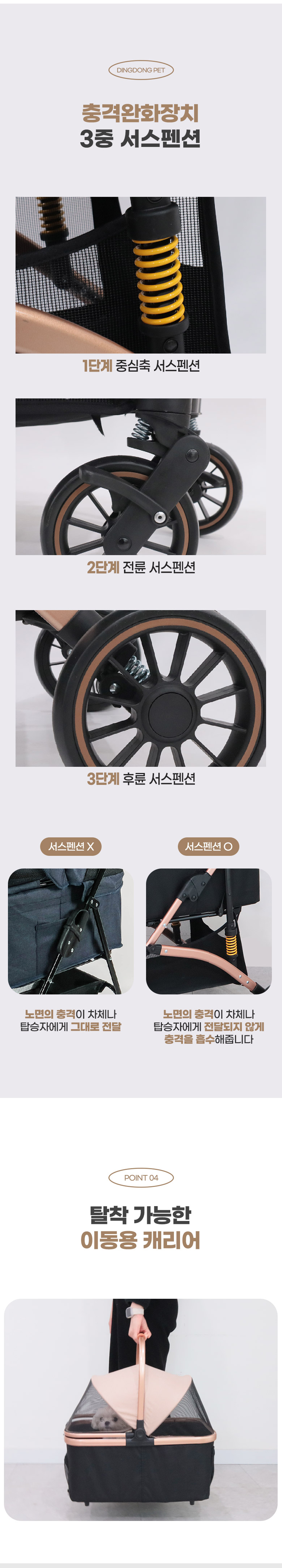 [무료배송] 딩동펫 디토 접이식 유모차 3번째