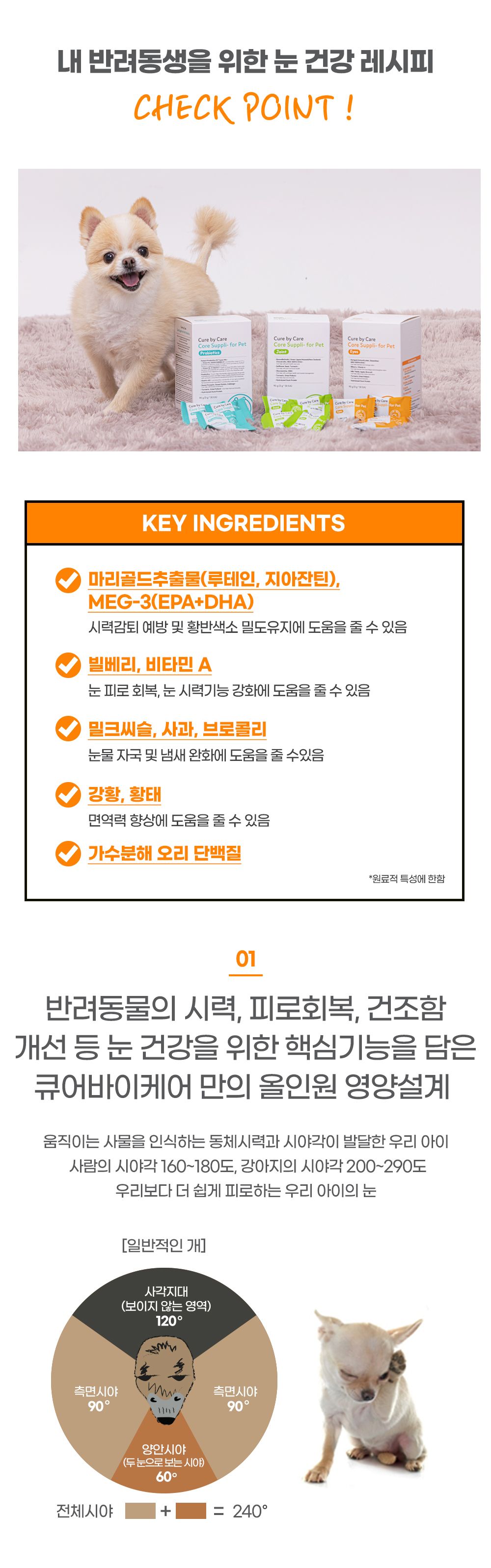 [무료배송] 큐어바이케어 코어 서플리 포 펫 아이즈 5번째
