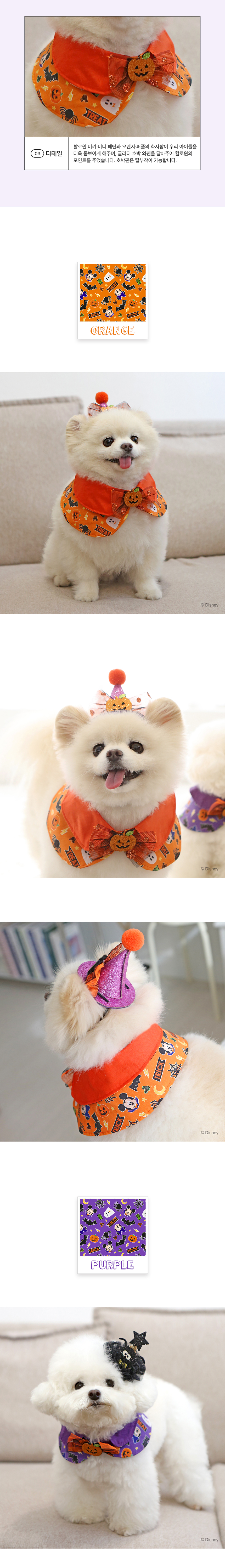 [NEW신상][무료배송] 이츠독 디즈니 할로윈 케이프 오렌지/퍼플 S-XL 2번째