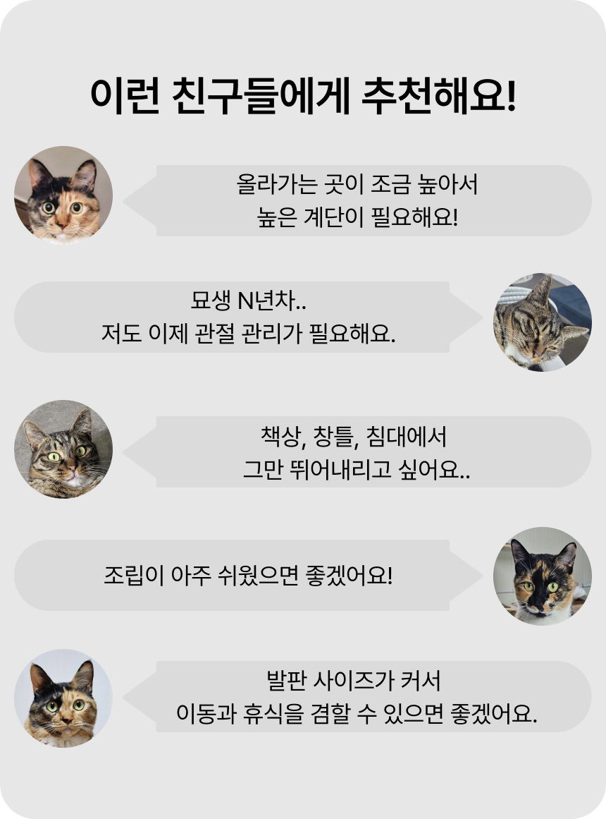 [NEW신상][무료배송] 어몽더펫 고양이 계단 3·4단 겸용 높이 68cm 캣스텝 8번째