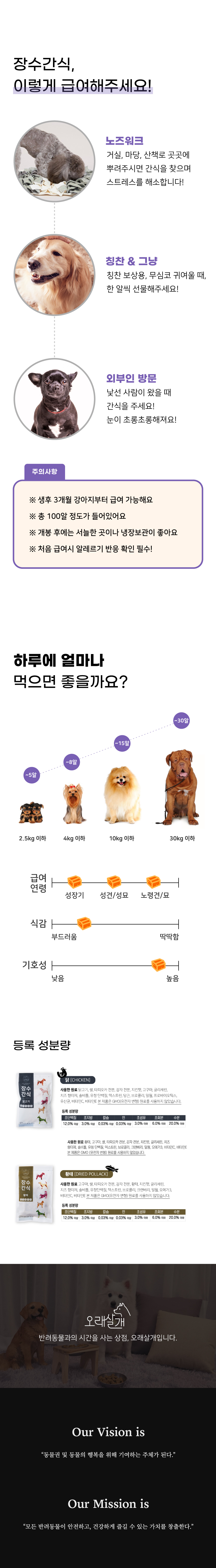 [무료배송][10개] 오래살개 장수간식 100g 7번째