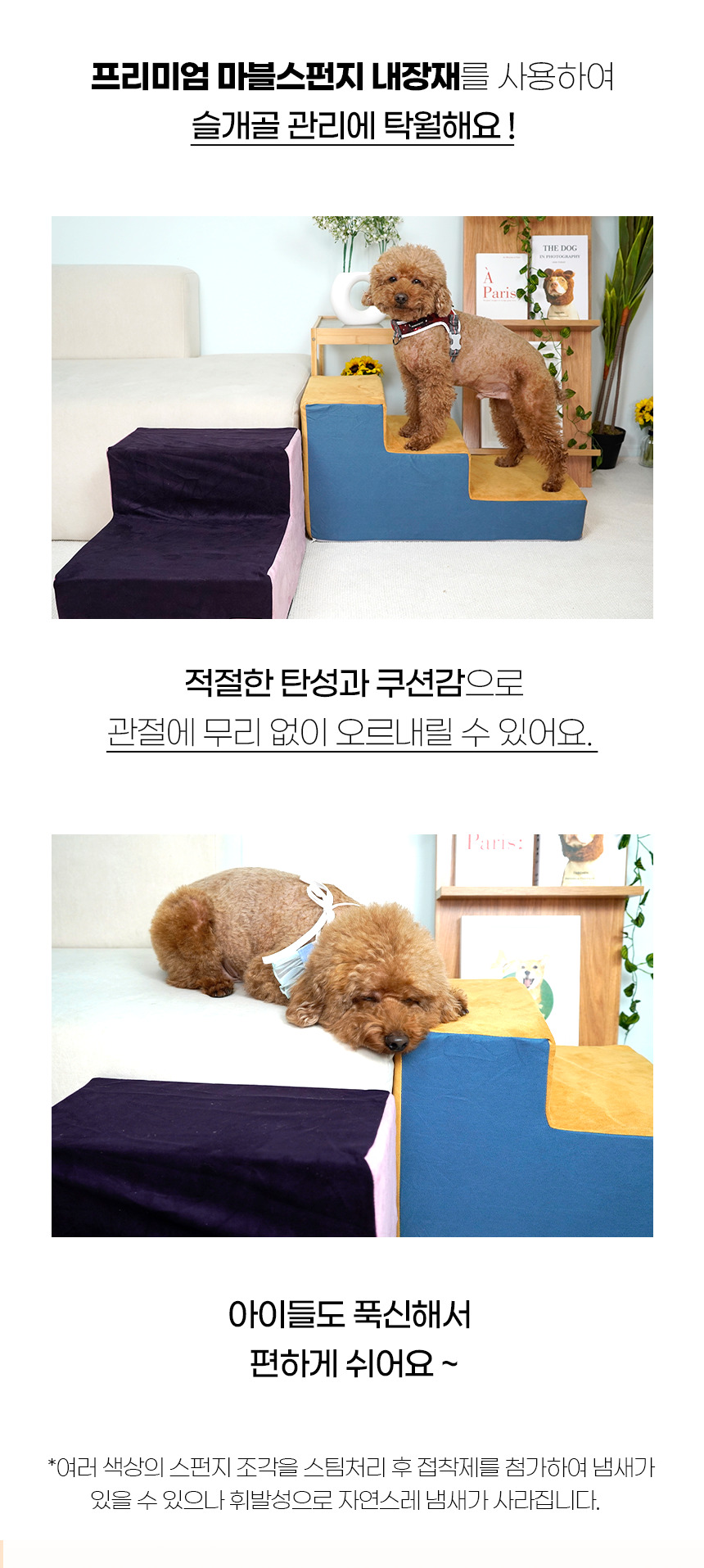 [NEW신상][무료배송] 개과천선 독 비비 펫스텝 계단 (퍼플/머스터드/베이지) 10번째