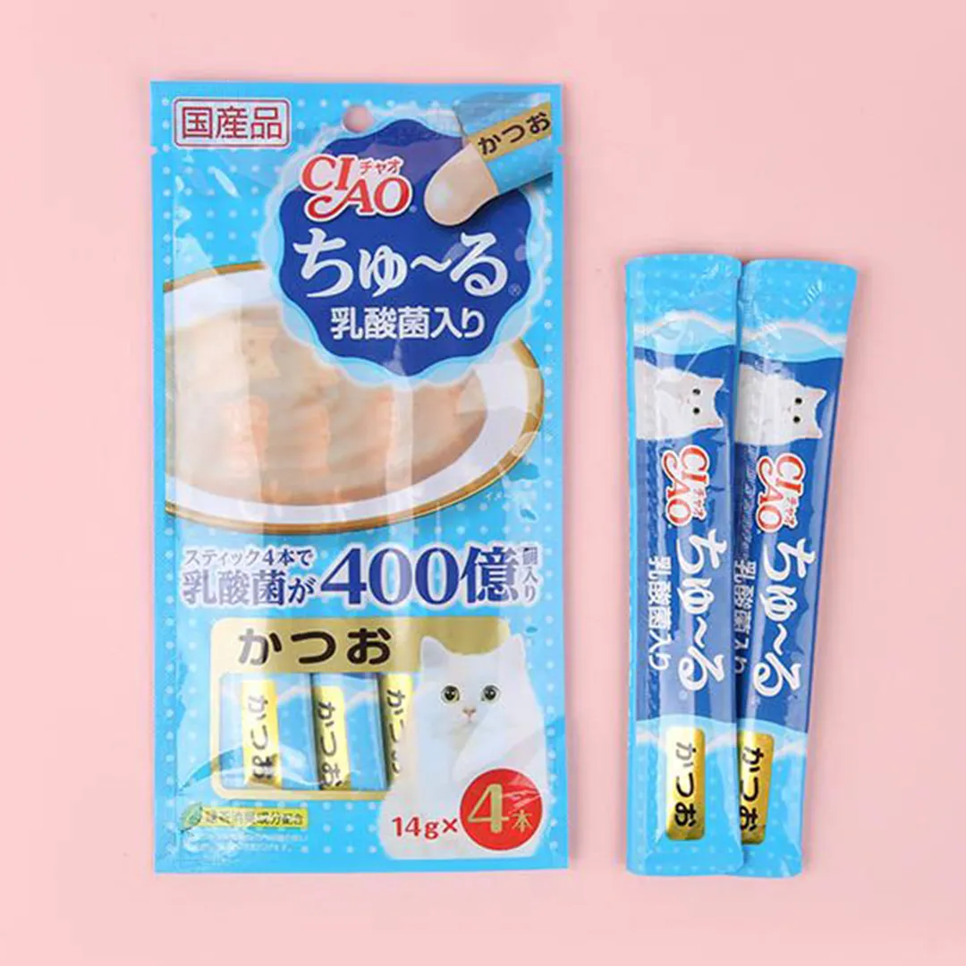이나바 캣 챠오 츄르 유산균 가다랑어 14g*4p