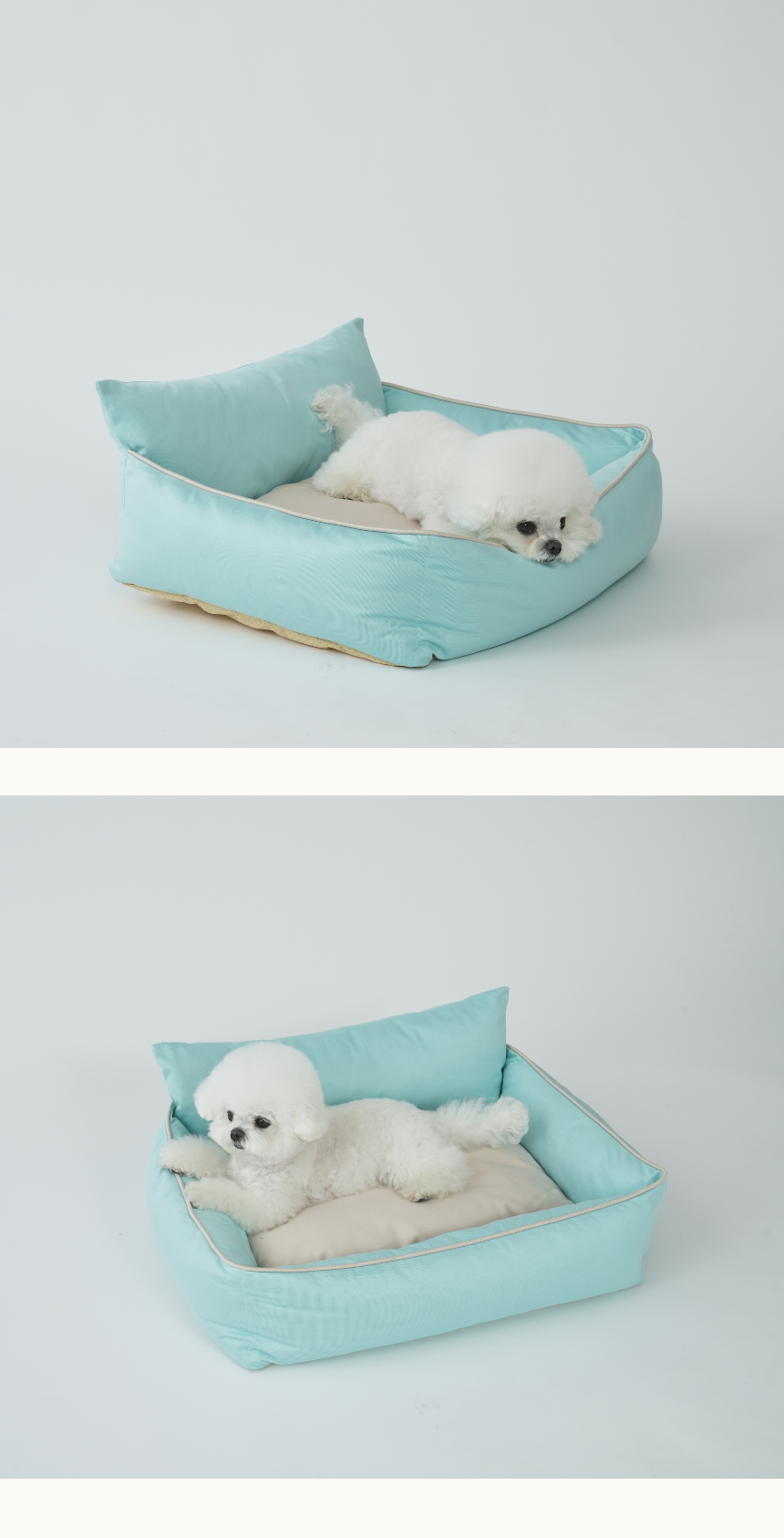 [NEW신상][무료배송] 펫앤마마 등받이 마약방석 5종 (베이지/핑크/라이트그린/그레이/블루베이지) M~2XL 18번째